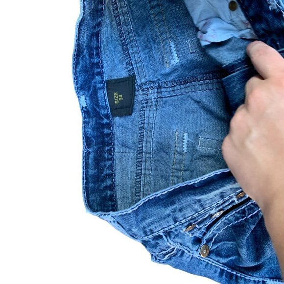 VINTAGE True Religion Jeans Size 34 JOHNNY SUPER T Blue - Picture 5 of 7